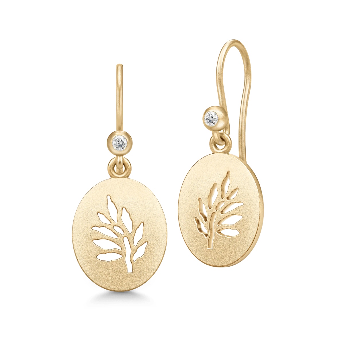 Julie Sandlau Tree of Life forgylt ørepynt