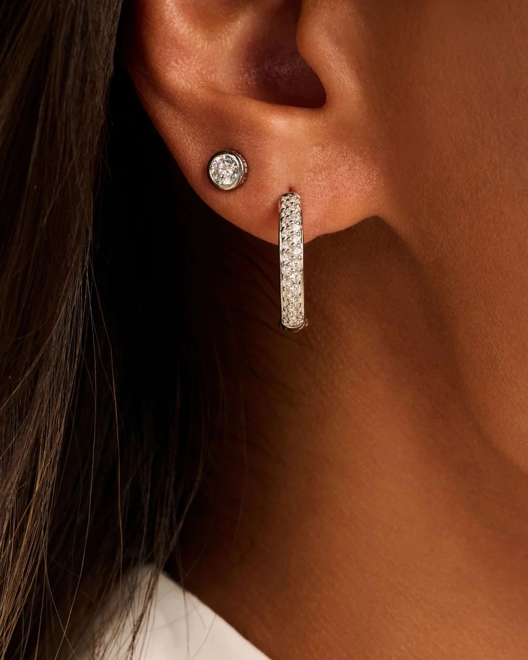 Ti Sento øreringer med cubic zirkonia