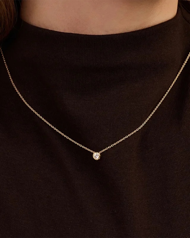 Ti Sento forgylt sølvkjede med cubic zirkonia