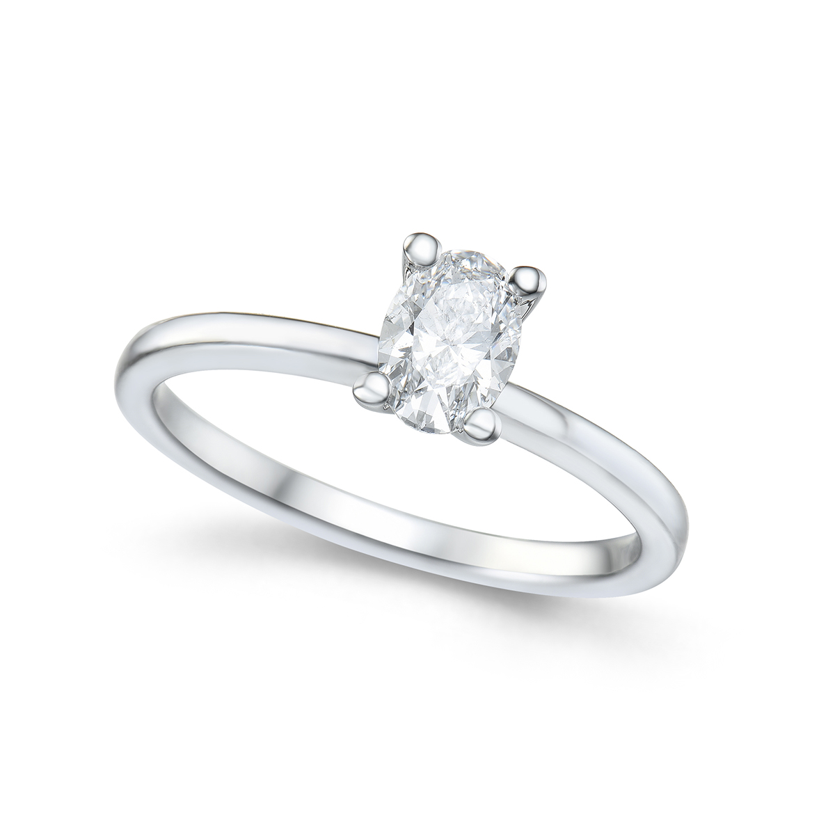 Bridal Eternity enstens diamantring oval 0,85 ct