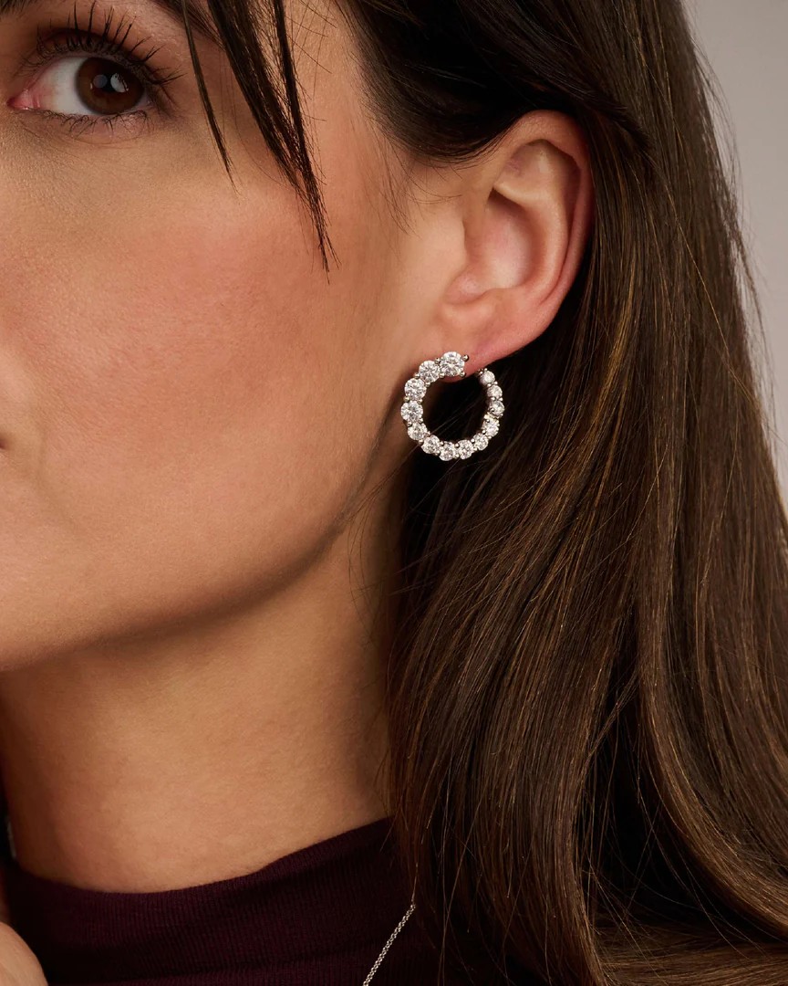 Ti Sento sølvøreringer med cubic zirkonia