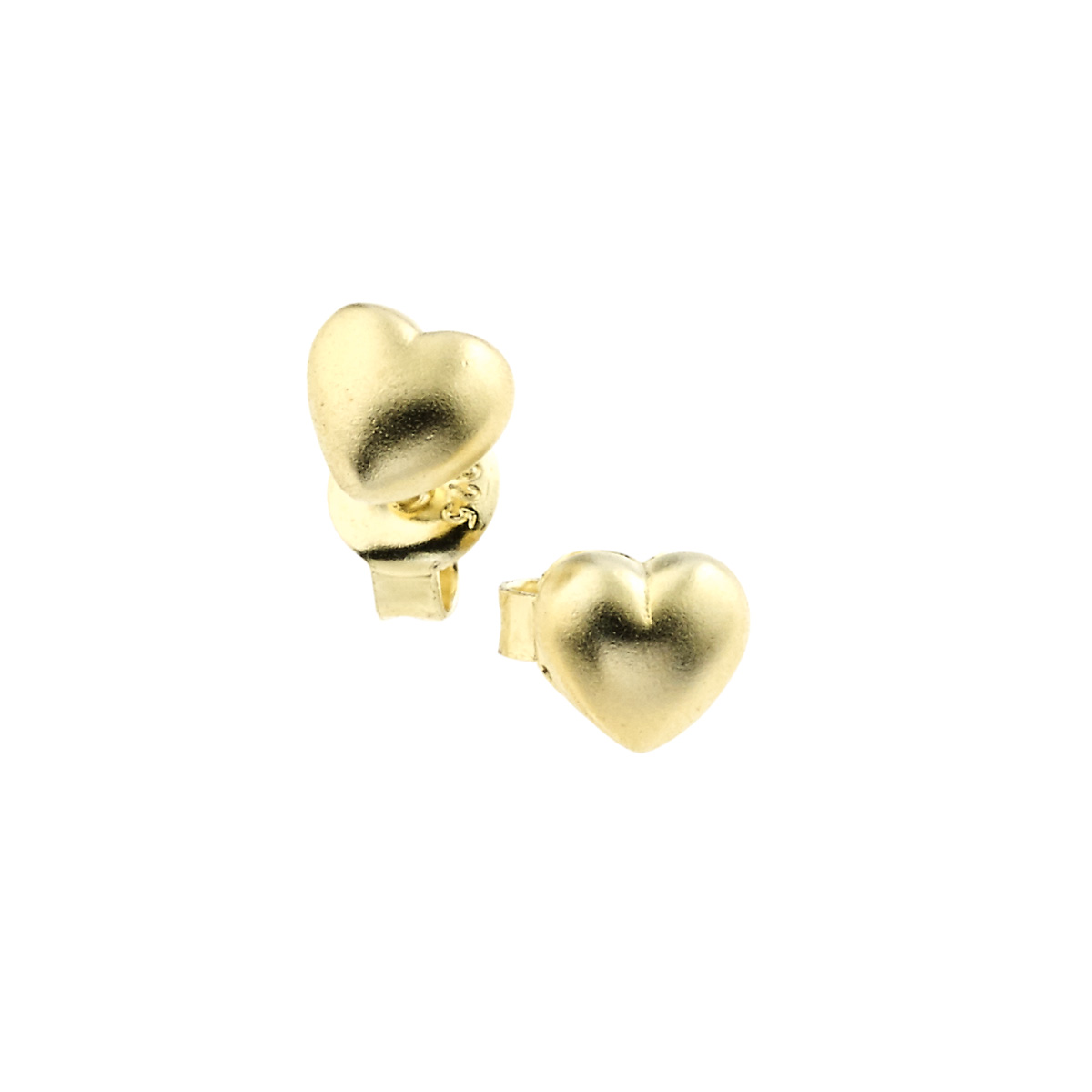 Hjerteøredobber i gullforgylt sølv