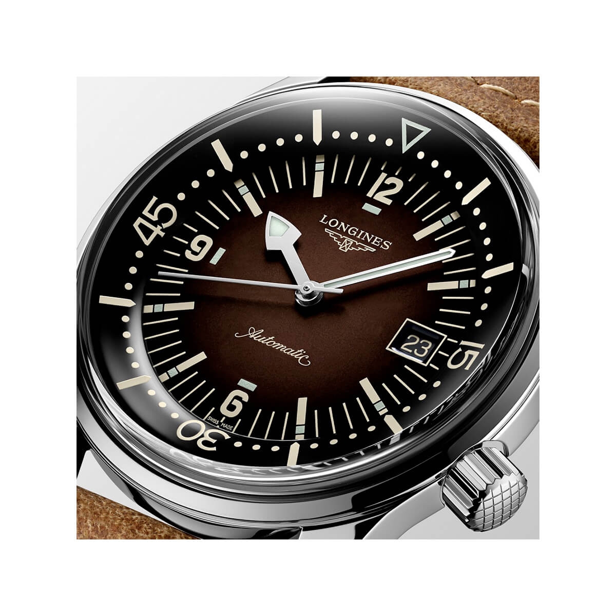 Longines Legend Diver Watch brun 42 mm