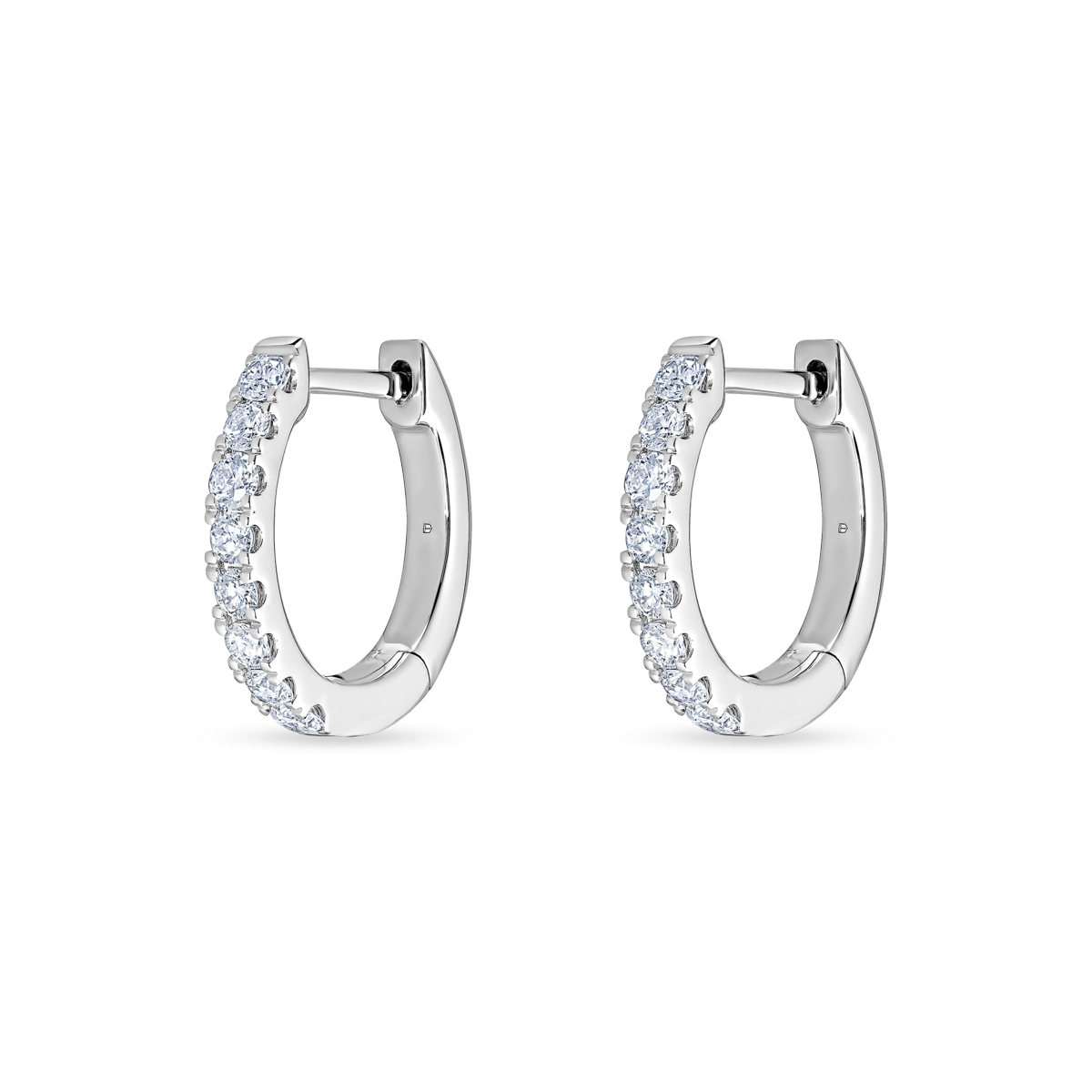 Øreringer diamanter 0,50 ct hvitt gull