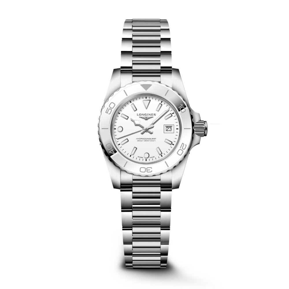 Longines Hydroconques hvit 30 mm