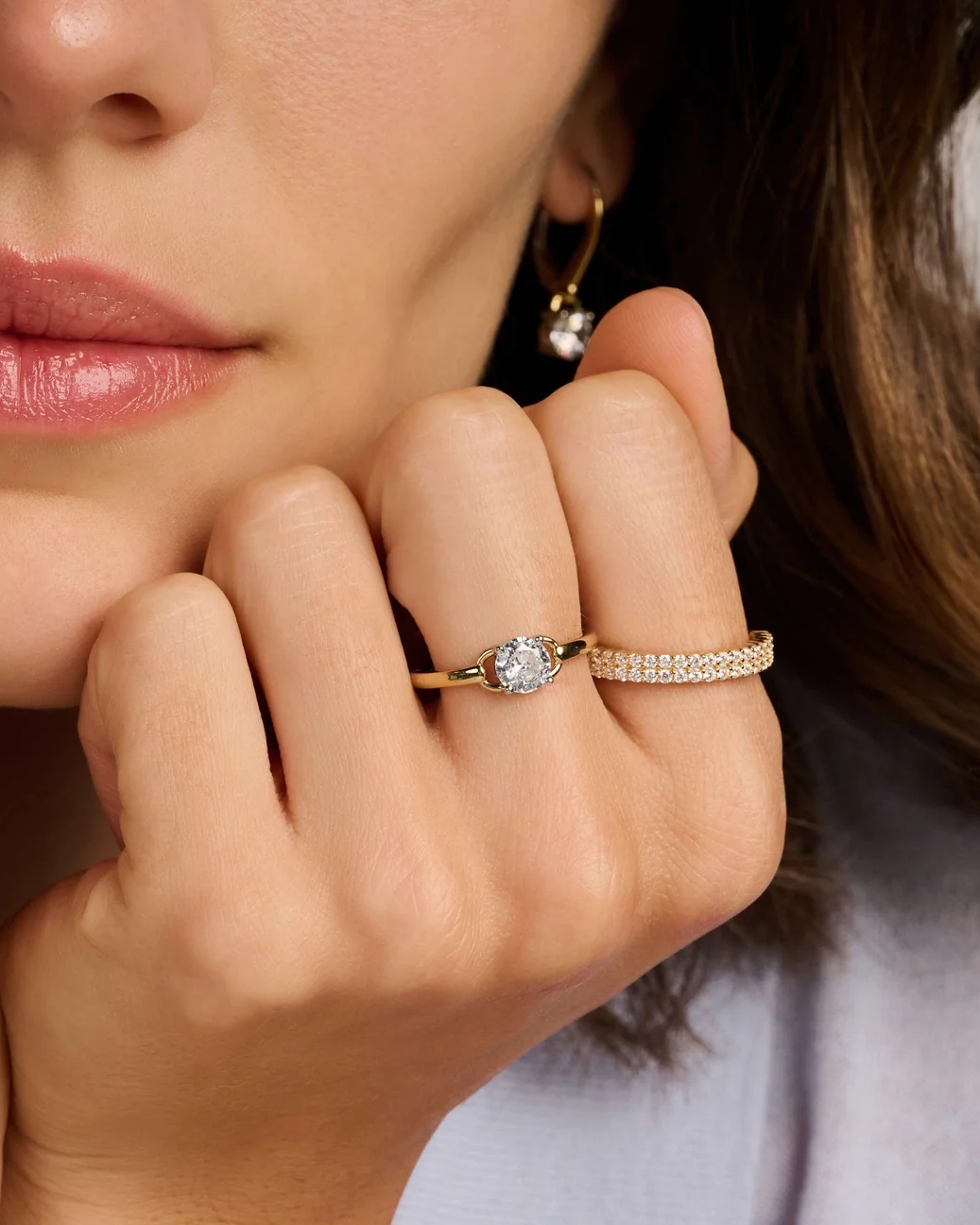Ti Sento ring med zirkonia sentersten