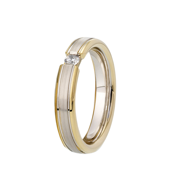 Giftering med diamant 0,08ct
