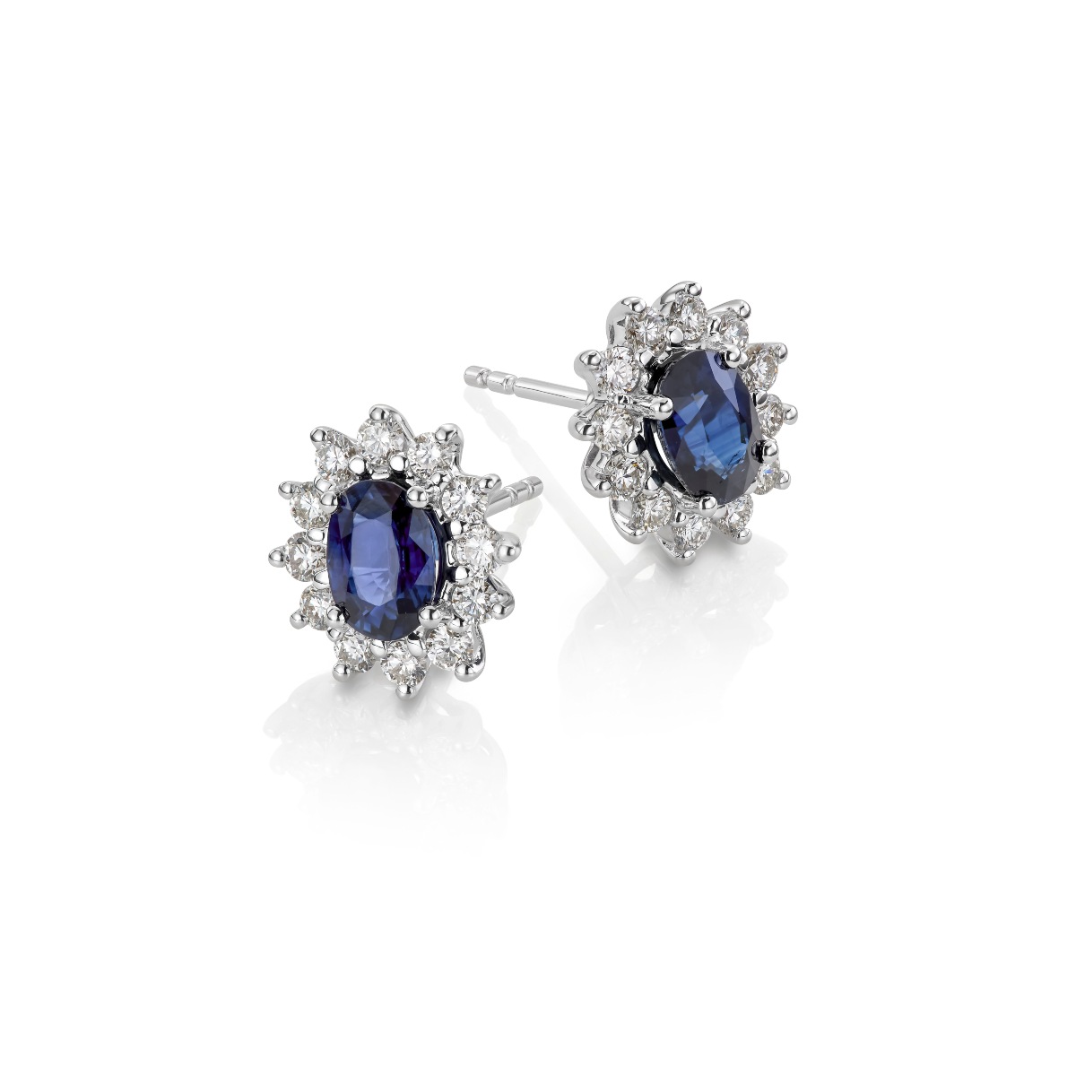 Rosettøredobber 0,50 ct med safir
