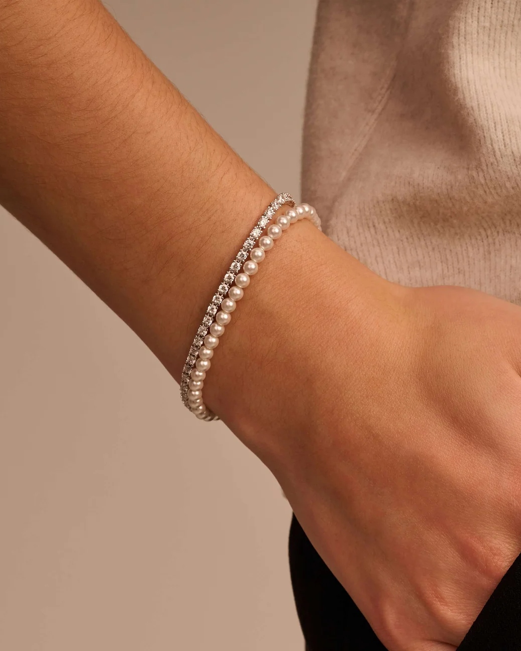 Ti Sento tennisarmbånd i sølv med cubic zirkonia 18 cm