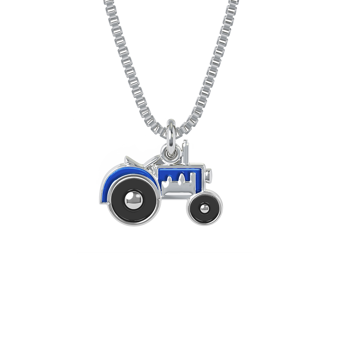 Blått traktoranheng til barn