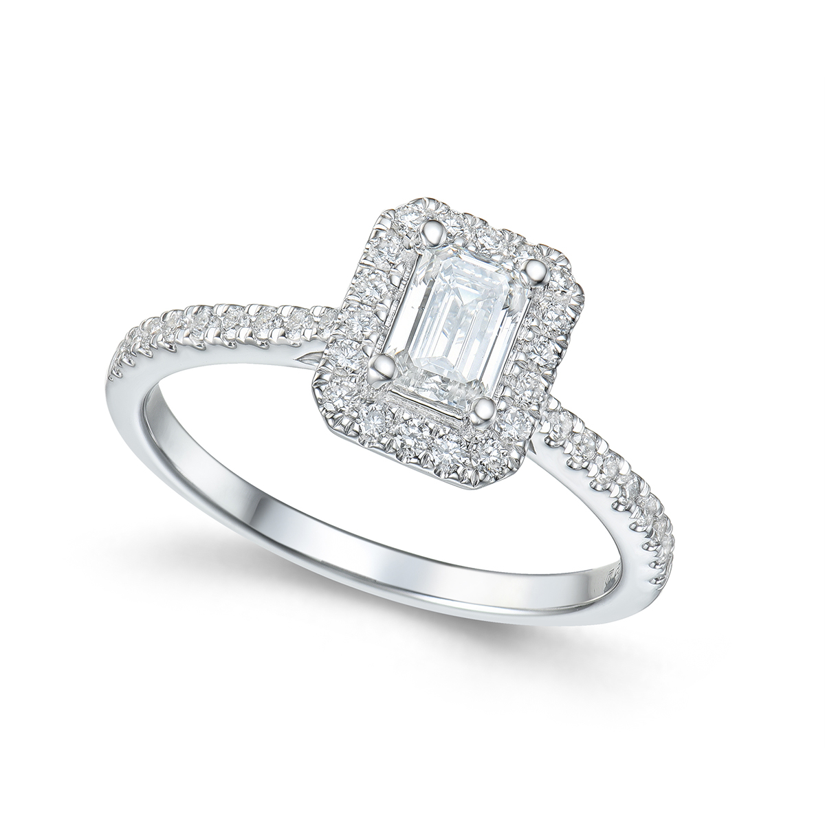 Bridal Eternity diamantring i hvitt gull 0,70 ct