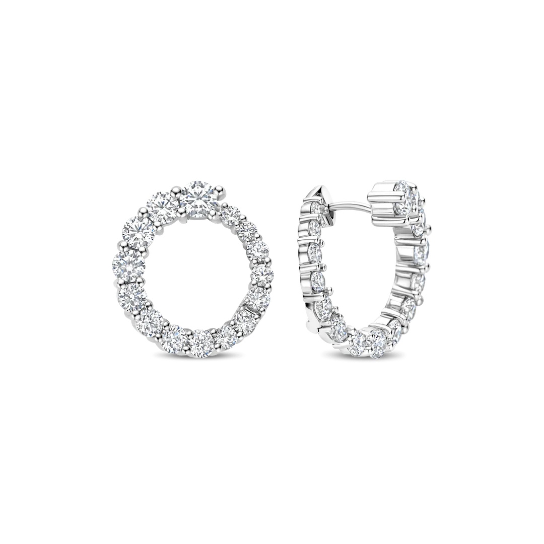 Ti Sento sølvøreringer med cubic zirkonia