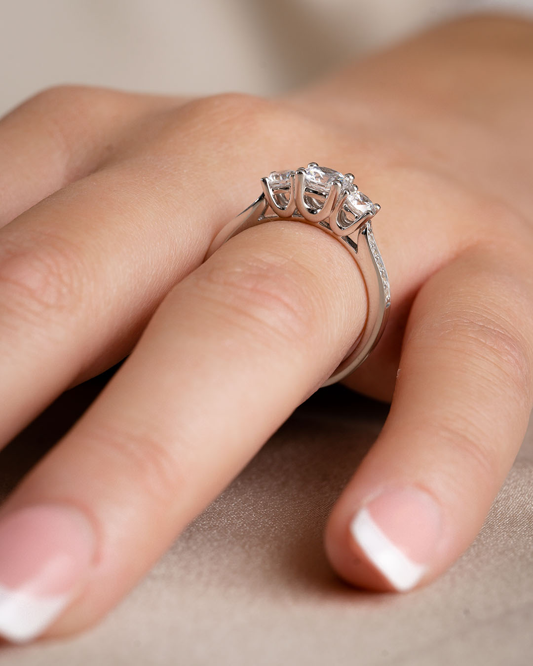 Bridal Eternity Positano 3-stens diamantring 1,00 ct